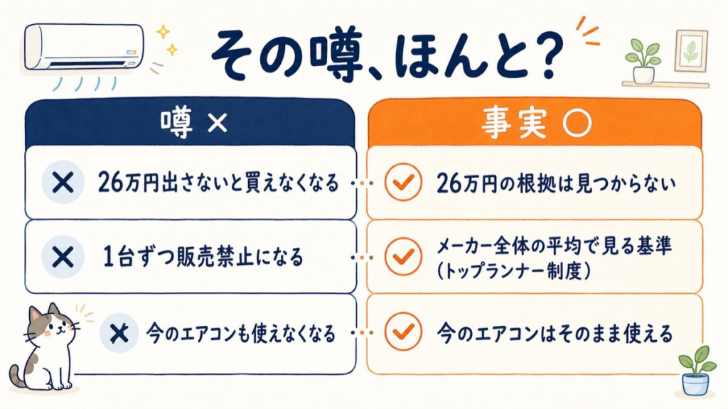 その噂、ほんと？噂と事実の比較図解